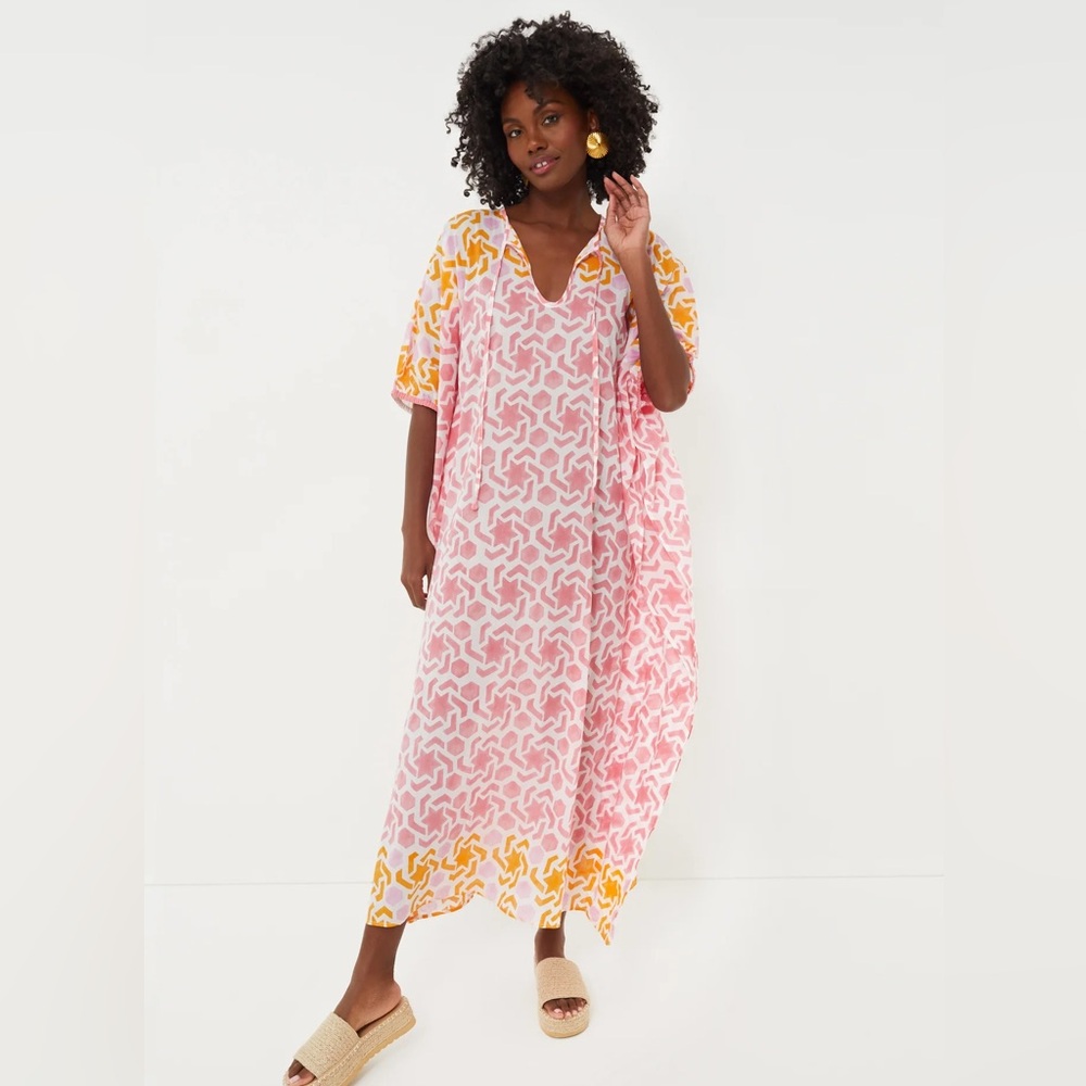 Chic Pink and Yellow Swim Coverup